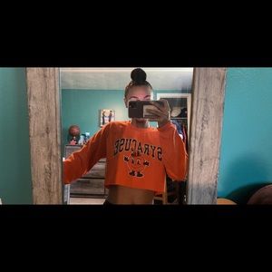 Syracuse long sleeve crop top!